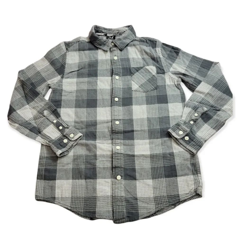 Shaun White button-down flannel plaid shirt L